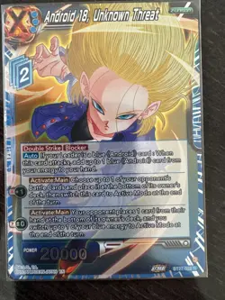Dragon Ball Super Card - Android 18, Unknown Threat BT27-028-R Mint (2crds) - Image 1