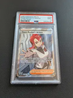 Graded PSA 9 Pokemon card Slab - Team Rocket's Ariana - Destined Rivals 224/182 - Image 3