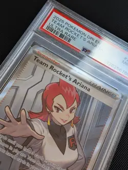 Graded PSA 9 Pokemon card Slab - Team Rocket's Ariana - Destined Rivals 224/182 - Image 4