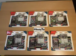 Lot Of 6 - Pokemon Twilight Masquerade 3 Pack Blister Snorlax / Revaroom Promo - Image 1