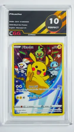 Pokemon Card Pikachu CGG 10 ENGLISH Black Star Promos SWSH020 22390032 POKEMON - Image 1
