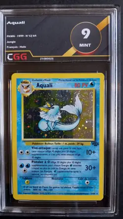 Carte pokemon Aquali (JU 12) Jungle - Vaporeon FRANCAIS CGG 9 GRADED 2108025 - Image 1