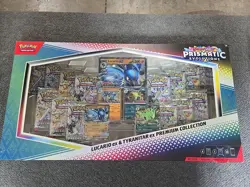 Pokemon TCG Prismatic Evolutions Lucario Ex & Tyranitar Ex Premium Collection - Image 1