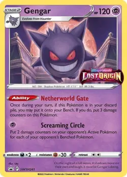 Gengar - (Prerelease) SWSH241 SWSH: Sword & Shield Promo Cards Holo for sale online - Image 3