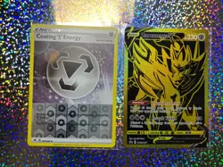 Pokemon: Promo SWSH077 Zamazenta V; Reverse Holo 163/185 Coating Metal Energy - Image 1