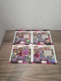 4x Pokemon Sword & Shield Fusion Strike 3-Pack Blister Eevee & Espeon - Image 1