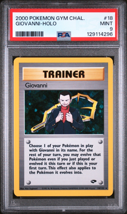 PSA 9 Giovanni - Holo Rare MINT #18 Gym Challenge 2000 Pokemon 129114296 - Image 1