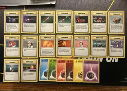 Shadowless Pokemon Base Set Trainer Set -Commons And Uncommons- 80/102 - 95/102 - Image 1