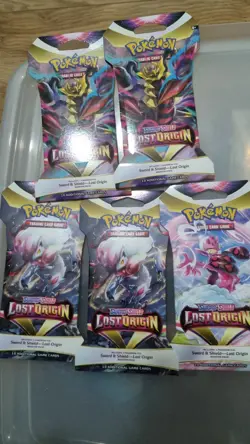 Lost Origin - Pokemon - S&S- Sleeved Booster Pack - X5 Packs - Image 1