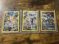 Pokemon White Kyurem, Regigigas, Arceus XY81, 82, 83 Promo Card Artwork Set NM - Image 1