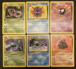1st Edition Pokemon Cards Fossil Set Common and Uncommon (31-62/62) - Image 1