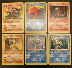 1st Edition Pokemon Cards Fossil Set Common and Uncommon (31-62/62) - Image 2