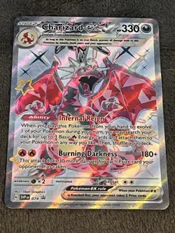 Pokemon TCG Charizard EX Scarlet & Violet Paldean Fates Promo Card #74 - NM / M - Image 3