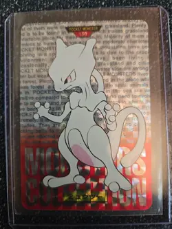 Mewtwo File No. 150 Bandai Carddass Vending Red 1996 Prism Pokemon Card - Image 1