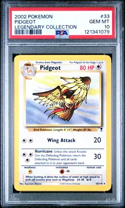 2002 Pokemon Legendary Collection #33 Pidgeot PSA 10 GEM MINT POP 29 - Image 1