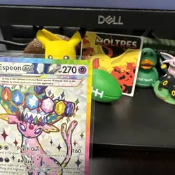 2025 Pokemon Prismatic Evolutions Espeon EX Tera Black Star Promo #175 Pack Fres - Image 4