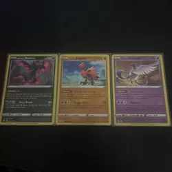 Pokemon TCG Evolving Skies Galarian Birds Holo Trio Zapdos, Articuno & Moltres - Image 1