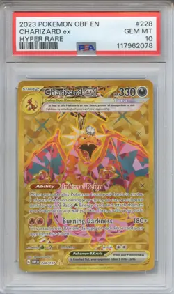 PSA 10 Charizard ex Hyper Rare #228 - 2023 Pokemon Obsidian Flames - Image 1
