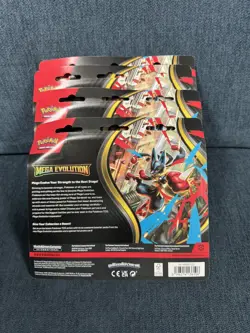 Pokemon TCG Mega Evolution 3 Booster Pack Blister Lot of 4 Sealed -psyduck promo - Image 2