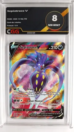 Carte pokemon Sepiatroce V FRANCAIS CGG 8 Clash des rebelles 186/192 23040189 - Image 1