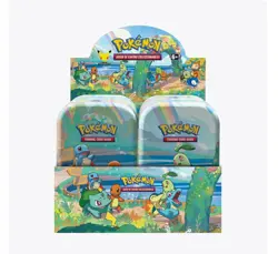 Pokemon Celebrations 8 Sealed Mini Tins with Open Display Box - Image 1
