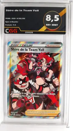 Carte pokemon Sbire de la Team Yell FR CGG 8.5 Epee et Bouclier 202/202 23040208 - Image 1