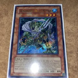YUGIOH Gladiator Beast Retiari CSOC-EN086 Secret Rare Light-played LP - Image 1