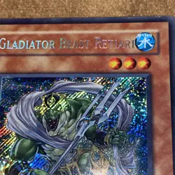 YUGIOH Gladiator Beast Retiari CSOC-EN086 Secret Rare Light-played LP - Image 2