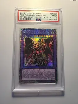 Yugioh PSA 9 Red-Eyes Dark Dragoon RA02-EN021 Quarter Century Rare - Image 1