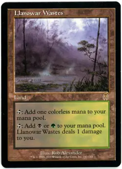 1X LLANOWAR WASTES [APC - APOCALYPSE] - MTG VINTAGE CARD [LIGHTLY PLAYED] - Image 1