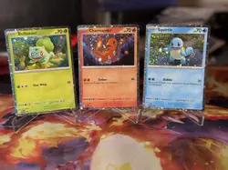 Bulbasaur Charmander Squirtle Pokemon Cards Cosmos Promo Set 046 047 048 NM 151 - Image 1