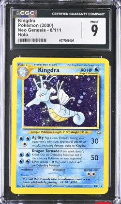 CGC 9 Kingdra 8 2000 Neo Genesis Holo Rare Card Pokemon TCG Near Mint M - Image 4