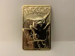 PIKACHU Pokemon 23K Gold Plated Trading Card 1999 Burger King Limited Edition - Image 1