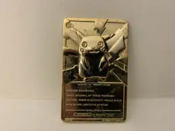 PIKACHU Pokemon 23K Gold Plated Trading Card 1999 Burger King Limited Edition - Image 2