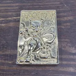 1999 MEWTWO #150 Gold Bar Card Limited Edition Burger King Gold Plated Pokemon - Image 1