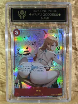 NAMI One Piece Waifu Goddess Manga Card CUSTOM MADE Black label - Image 1