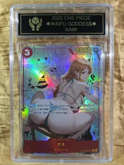 NAMI One Piece Waifu Goddess Manga Card CUSTOM MADE Black label - Image 3