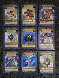 Complete Vintage Digimon Battle Series 3 Street Starter 1 Card Set Wargreymon ++ - Image 3