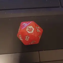 Orange OVERSIZED D20 Die- MTG Magic Adventures in the Forgotten Realms (AFR ) - Image 1