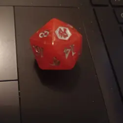 Orange OVERSIZED D20 Die- MTG Magic Adventures in the Forgotten Realms (AFR ) - Image 2