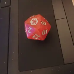 Orange OVERSIZED D20 Die- MTG Magic Adventures in the Forgotten Realms (AFR ) - Image 3