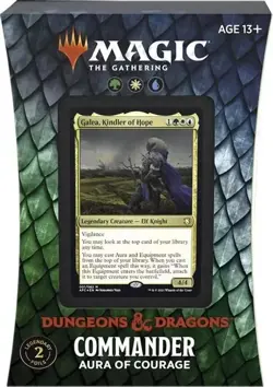 Magic The Gathering Dungeons and Dragons Commander Deck Aura of Courage Sealed - Image 1