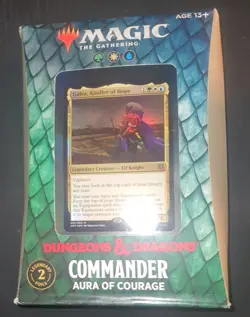 Magic The Gathering Dungeons and Dragons Commander Deck Aura of Courage Sealed - Image 2