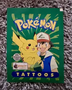 Pokemon Topps Merlin 1999 Tattoos Booster Packs Vintage Rare - Image 2