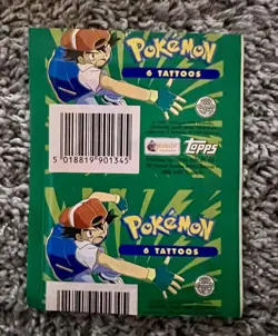 Pokemon Topps Merlin 1999 Tattoos Booster Packs Vintage Rare - Image 3
