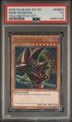 YuGiOh Arkana's Red Dark Magician YGLD-ENB02 1st Edition PSA 3 - Image 1