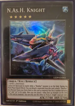 YuGiOh N.As.H Knight Super Rare 1st Edition LED9-EN003 - Image 1