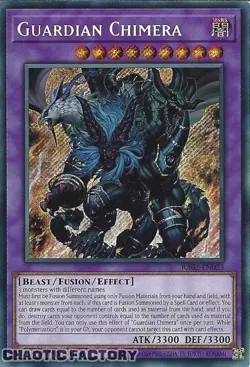 YUGIOH RA02-EN023 Guardian Chimera Secret Rare 1st Edition NM - Image 1