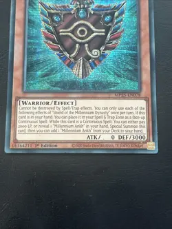 YUGIOH SHIELD OF THE MILLENNIUM DYNASTY PRISMATIC SECRET RARE MP25-EN078 1ST ED - Image 4
