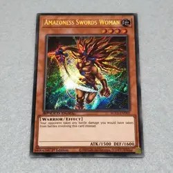 Yugioh Amazoness Swords Woman SGX3 1st Edition Secret Rare Card NM - Image 1